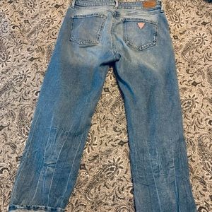 Guess High Rise Wide Leg Crop Jeans